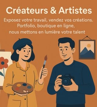 Créateurs et artistes avec portfolio créatif - Sites web pour artisans d'art et créateurs indépendants